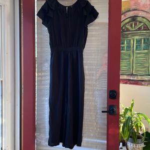 Size S black ruffle sleeve jumpsuit